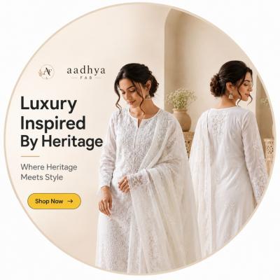 Chikankari Chiffon Kurti